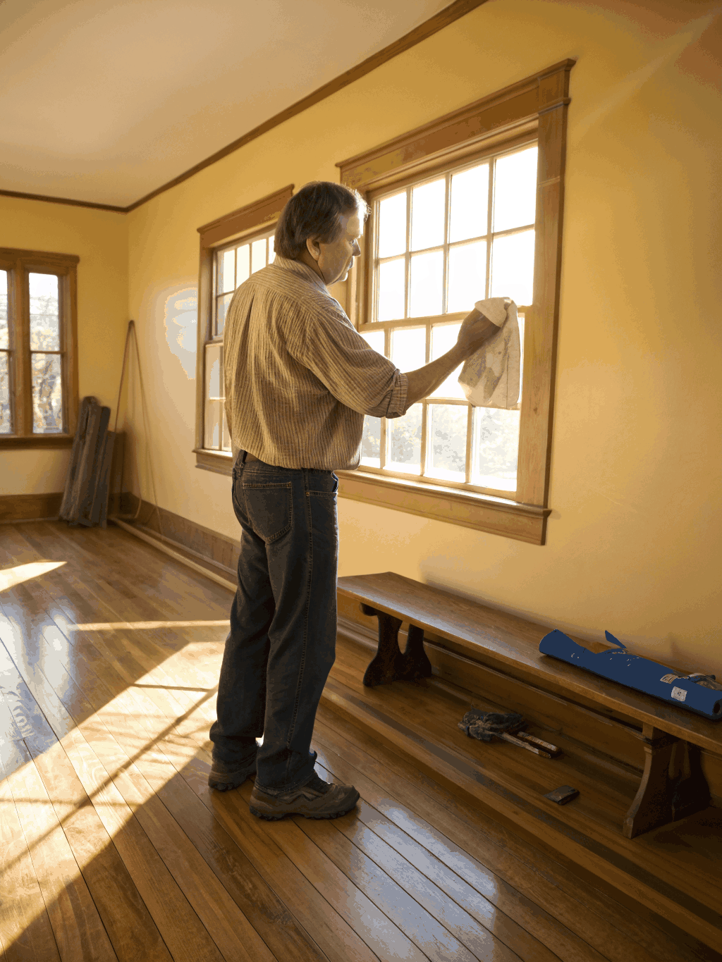 Colin, local glazing specialist fitting double glazed window glass