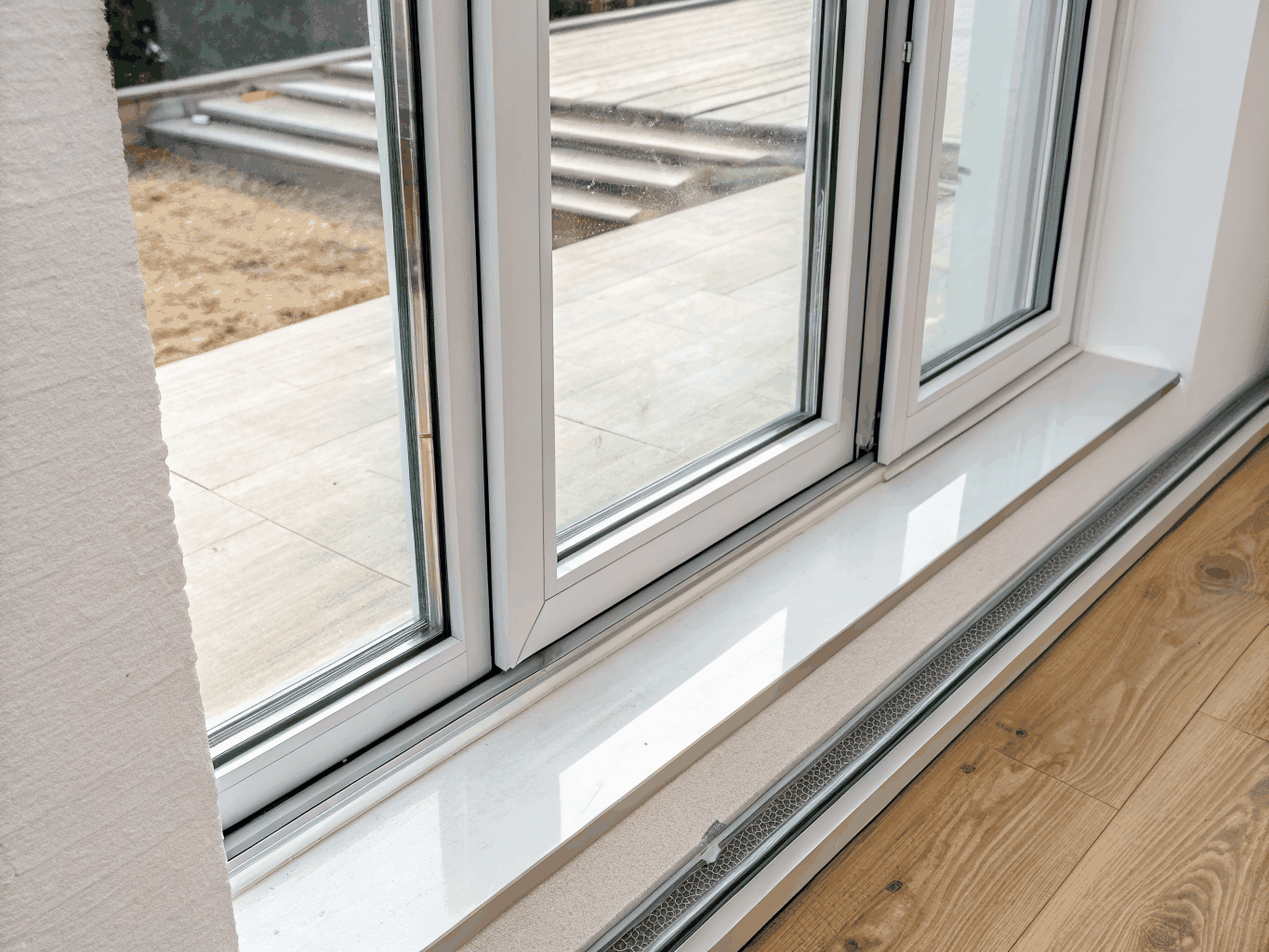 Fresh crystal clear replacement double glazed unit fitted cleanly in existing UPVC frame